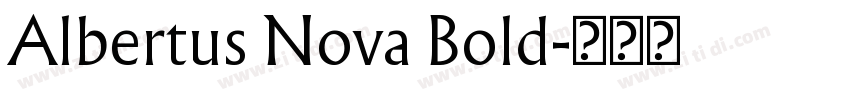 Albertus Nova Bold字体转换